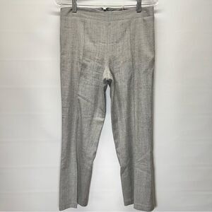 Alice + Olivia Marian Wool Cropped Lined Dress Pants in Light Heather Grey 6
